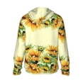 thumbnail image 3 of Sigee Sunflowers On A Yellow Background Print UPF50+ Men's Sun Protection Hoodie Shirt SPF UV Shirt Long Sleeve Fishing Outdoor Lightweight, S-3XL, 3 of 9