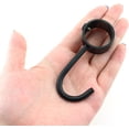 thumbnail image 4 of Premium 5PCS Black 1 Inch Stainless Steel Adjustable J Hooks Pipe Bar Hook Bathroom Wardrobe Pipe Racks Metal Clothes Hook Kitchen Hook with Screws ensuring long - lasting use, 4 of 4