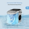 thumbnail image 4 of Portable Ice Maker with Handle, 26Lbs/24H Auto-Clean Countertop Ice Making Machine, 9 Cubes Ready in 6 Mins, Stainless Steel, 4 of 9
