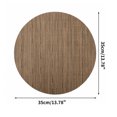 thumbnail image 2 of Unique Bargains 2 Pcs Round Bamboo-like Texture Placemat Light Brown, 2 of 5