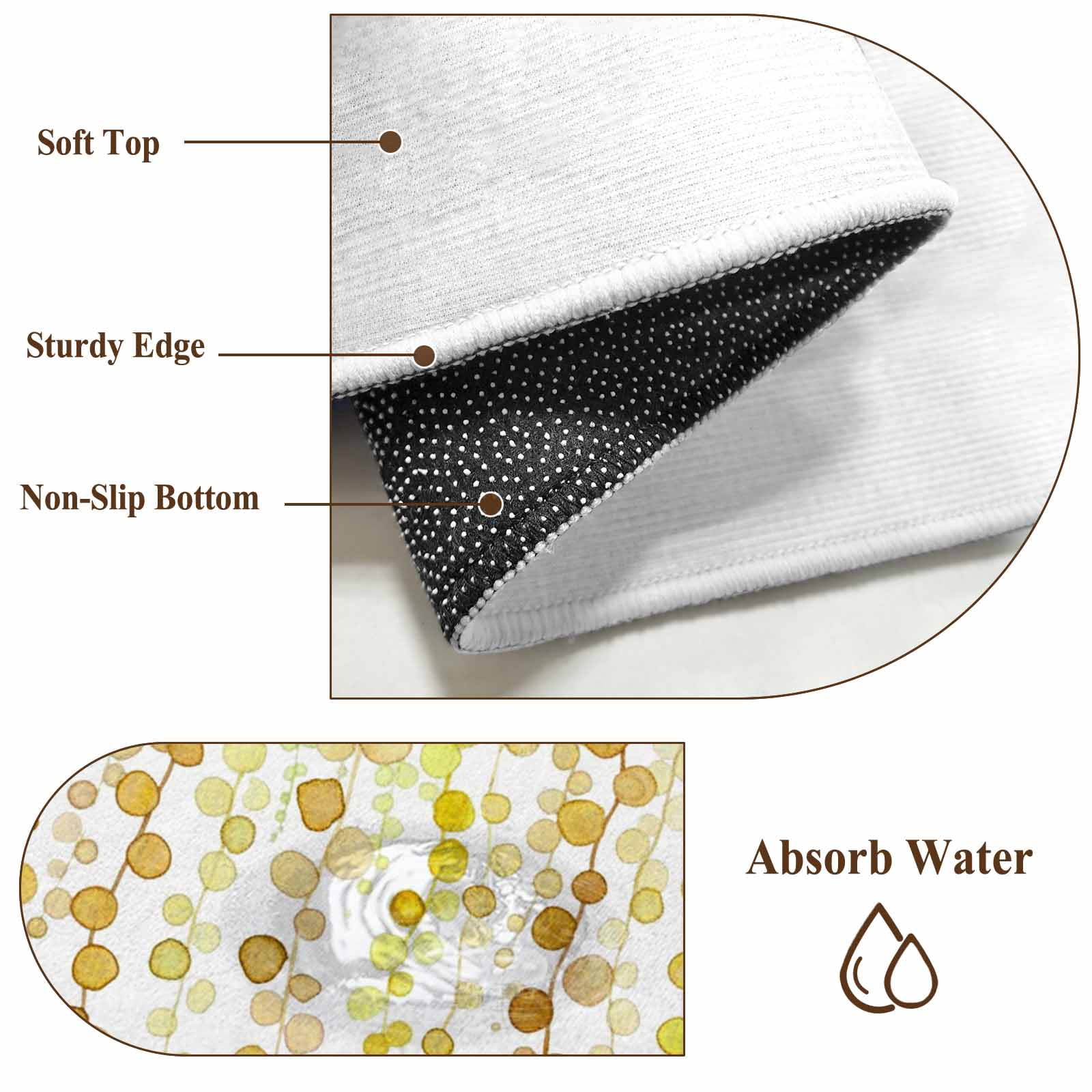 5'x7' Area Rugs for Living Room Bedroom, Sage Green Polka Dots Washable Rug Carpet Runner Indoor Outdoor, Vintage Abstract Art Watercolor Non Slip Floor Mats Area Rug for Kitchen, Nursery