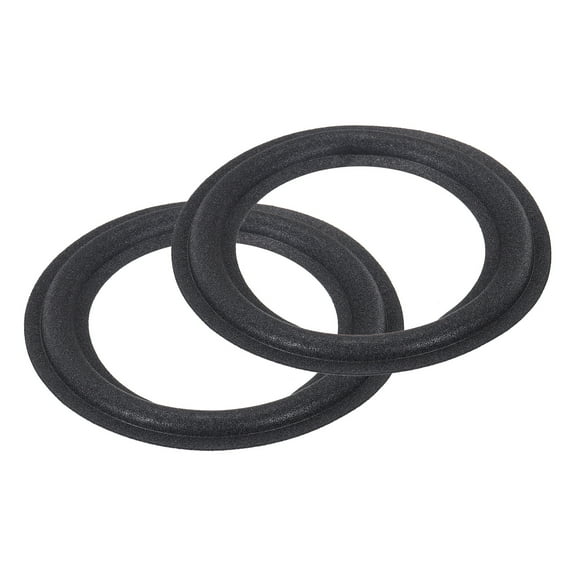 2 Pcs 6.5 Inch Foam Speaker Edge Surround Rings 102x155mm(IDxOD) Perforated Subwoofer Rings Replacement Parts Black