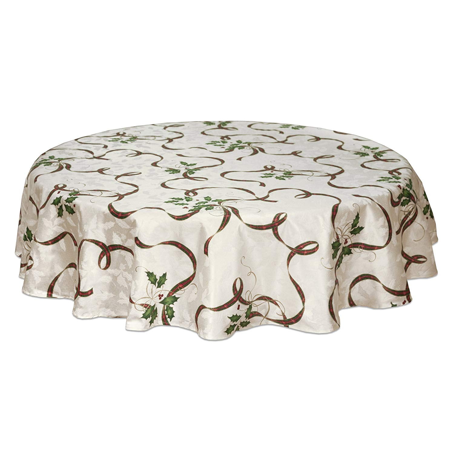 Lenox Holiday Nouveau Table Cloth by Off-White/White 60 x 104 