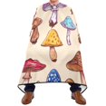 thumbnail image 2 of JSTEL Mushroom Rainbow Color Waterproof Barber Cape for Men Women Beard Shaving Bib Apron Professional Hair Cutting Cloth, 65 x 55 inch, 2 of 6