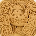 thumbnail image 6 of Cute DIY Lucky Cat Cartoon Biscuit Cutter 3D Pressing Style Butter Cookie Mold, 6 of 8