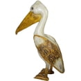 thumbnail image 4 of Hand Carved Nautical Wood Pelican Statue Carving Sculpture Art "BIG FOOT", 4 of 4