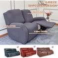 thumbnail image 4 of Recliner Slipcovers -Pieces Lazyboy Recliner Covers Recliner Couch Covers Recliner Chair Cover Non Slip Reclining Slipcovers with Storage Pockets Furniture Protector for Living Room, 4 of 8
