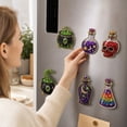 thumbnail image 4 of 6 Pcs DIY Halloween Pearl Diamond Art Painting Fridge Magnet,Pearl Art Magnetic Sticker Craft Kit for Adults & Beginners, Refrigerator Whiteboard Kitchen Home Decor & Spooky Gift,C, 4 of 5