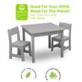 thumbnail image 4 of Delta Children MySize Wood Play Table and Chair Set (2 Chairs Included) - Greenguard Gold Certified, Grey, 4 of 10