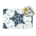 thumbnail image 4 of YFYANG Washable Heat-Resistant Placemats, 70% PVC/30% Polyester, Blue Watercolor Snowflake Kitchen Table Mat, 12" x 18" 1 Pcs, 4 of 6