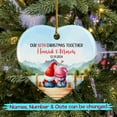 thumbnail image 2 of Personalized Our 10th Christmas Together Ceramic Ornament 2025, Customized Date & Names Couple Gnomes Xmas Ornament Gift for Wedding Anniversary, Mr & Mrs Gnome 10th Xmas Together Ceramic Ornament, 2 of 6