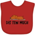 thumbnail image 3 of Inktastic Napping Dis Tew Much Daschund Weiner Dog Brown Boys or Girls Baby Bib, 3 of 4