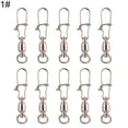 thumbnail image 3 of NIBOLOG 10Pcs Stainless Steel Fishing Connector Bearing Rolling Swivel with Snap Pins, 3 of 7
