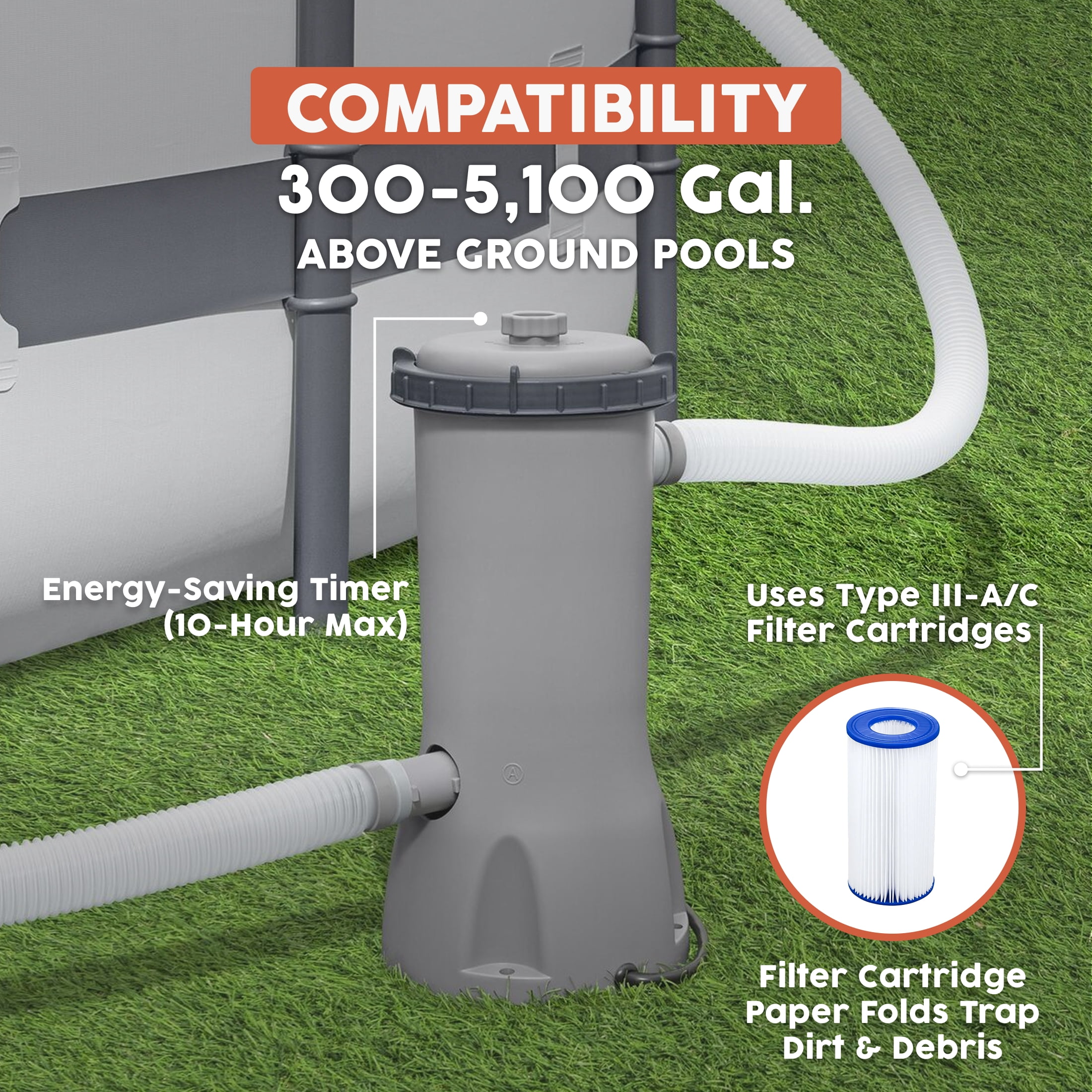 Flowclear 1000 gal. Above Ground Pool Filter Pump