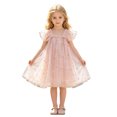 thumbnail image 3 of Girls Flutter Sleeve Party Dress Sequin 3D Wing Mesh Ball Gown Dress, 3 of 6