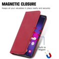 thumbnail image 5 of KAIYANG Funda de piel sintética con tacto agradable para Samsung Galaxy S25 Ultra, con tarjetero, magnética, multicolor, color rojo, 5 of 5