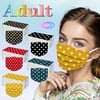 50PCS Adult Face Masks Wave Point Printing Ddust-Proof Disposable Protective Nose Piece