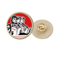 thumbnail image 1 of Broche de oro metálico circular rojo para soldado Star Unbranded, 1 of 3