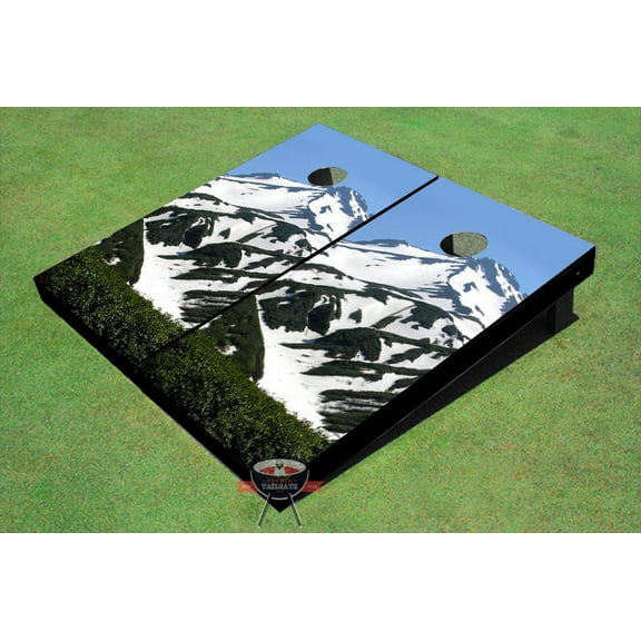 Snowy Mountain Top Theme Cornhole Boards