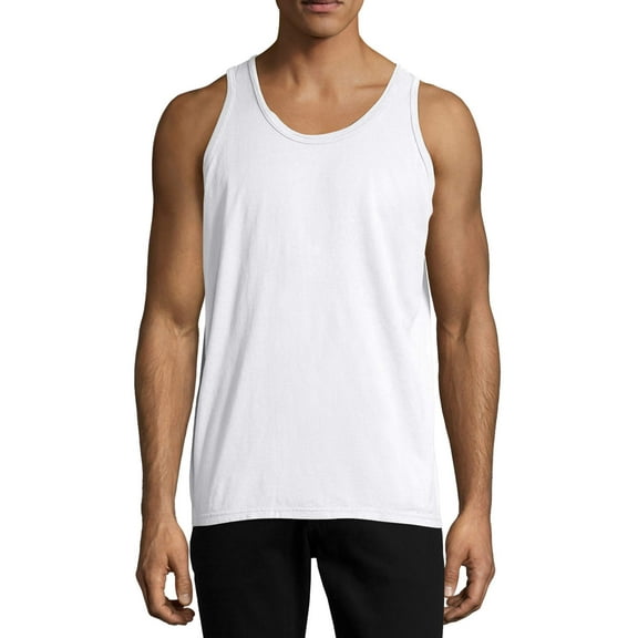 Hanes Tank Unisex Garment Dyed Cotton Sleeveless Tee Classic Perfect Fit S-3XL