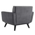 thumbnail image 5 of Armchair Accent Chair, Grey Gray, Velvet, Modern Contemporary, Mid Century Living Hotel Lounge Cafe Lobby, 5 of 8