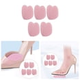 thumbnail image 5 of 5 Pairs Sandals High Foot Pads Reusable Soft Ball of Foot Cushions Forefoot Pads for Women Prevention Pads - Pink, 5 of 7