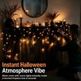 thumbnail image 4 of 70.8 Inch Halloween Garland Lights, Lighted Black Spooky Hanging Vine with LED Warm Glow, Artificial Moss Halloween Garland Decor for Indoor Outdoor Mantel Porch, 4 of 8