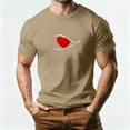 thumbnail image 1 of Tops para hombre, blusas y camisas de manga corta con cuello redondo para hombre, camiseta deportiva informal con estampado de corazones a la moda para hombre, blusa de poliéster de manga corta con cu, 1 of 5