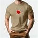 thumbnail image 1 of Tops para hombre, blusas y camisas de manga corta con cuello redondo para hombre, camiseta deportiva informal con estampado de corazones a la moda para hombre, blusa de poliéster de manga corta con cu, 1 of 5