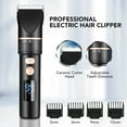 thumbnail image 4 of Tondeuse à Cheveux Rechargeable, Écran LCD Réglable à Trois Étapes, Adapté pour Usage Domestique dans les salons de Coiffure, 4 of 5
