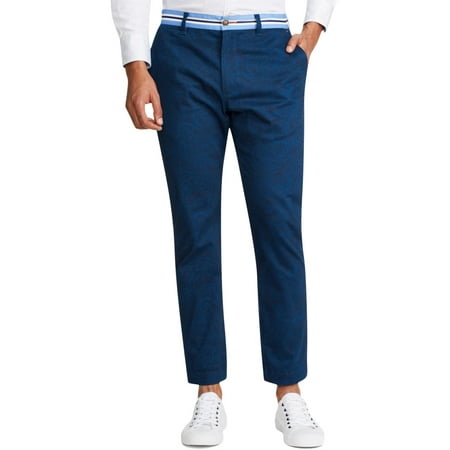 Tallia Sport Mens Paisley Straight Leg Casual Pants Navy 40