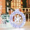 thumbnail image 4 of Costway 33" Lighted Ornament Pre-Lit Christmas Wreath with 128 Cold White LED Lights, 4 of 9