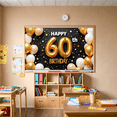 thumbnail image 5 of Gold Decoration Birthday Banner Milestone Celebration Star Design 60th Birthday for Birthday Party Indoor Decoration Photo Shoot, 5 of 9