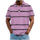 thumbnail image 2 of Blusa y camisa de manga corta con cuello vuelto para hombre, informal, de moda, de color liso, con botones, solapa y hebilla de gancho, camiseta de manga corta de poliéster para hombre., 2 of 5