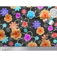 thumbnail image 2 of Soimoi polyester Crepe Fabric Artistic Floral Fabric Prints By Yard 52 Inch Wide, 2 of 3