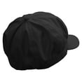 thumbnail image 4 of White Daisy Flowers Embroidered Cotton Elastic Big Size Newsboy Cap - Black XL-2XL, 4 of 5