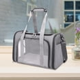 thumbnail image 4 of Carrier Cat bolso transpirable portátil Pet Outing Bag suministros para mascotas (gris claro), 4 of 6