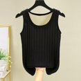 thumbnail image 4 of WXLWZYWL Women Cotton Tanks Tops Thermal Fleece Lined Wide Straps Underwear Cami Tank Top Sleepwear Loungewear, 4 of 6
