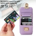 thumbnail image 5 of Allytech Wallet Case for iPhone 14 Pro with Shoulder Strap, Accordion Card Holder Premium PU Leather Cover, Hardware Buckle Kickstand Anti-Drop & Anti-Scratch Case for iPhone 14 Pro - Purple, 5 of 9