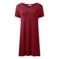 thumbnail image 4 of OSOLU Solid Color Women Casual Short Sleeve V-Neck T-Shirt Tshirts Tee Tops Trendy Dailywear, 4 of 5