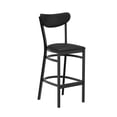 thumbnail image 2 of Flash Furniture Wright Transitional Vinyl and Steel Boomerang Back Commercial Barstool Black, 2 of 10