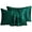Dark Green, variant on Auchen Satin Pillow Case, 2 Pack Satin Queen Silky Pillowcase for Hair and Skin, Satin Pillowcase Set of 2-Queen Size(20"x30")White