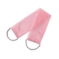 thumbnail image 2 of Paño exfoliante corporal para limpieza profunda con asas de malla densa para baño Rosa, 2 of 8