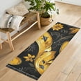 thumbnail image 6 of Gold Modern Art Deco Bedroom Runner Rug 2'x 6' Non Slip Carpet Indoor Home Area Rug Living Room, 6 of 8