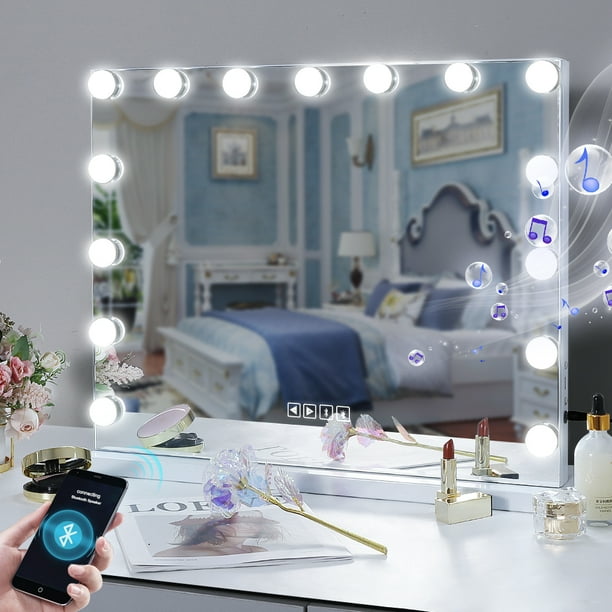 Fenair Bluetooth Large Hollywood Vanity Mirror with Lights Tabletop