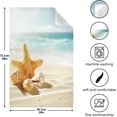 thumbnail image 4 of Shell Beach Summer Time Tea Towels Set of 1 Seaside Kitchen Dish Cloth with Hanging Loop, 18"x28"Lint-Free Absorbent Towel for Kitchen Drying Wiping and Cleaning, 4 of 6