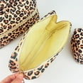 thumbnail image 3 of Leopard Print Cosmetic Bag Printed Bow Toiletry Pouch Waterproof Women Storage Nylon Outdoor Travel Makeup Organizer Party Gift (XL), 3 of 7