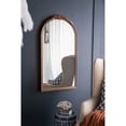 thumbnail image 4 of Gzxs Brown Arched Wall Mirror, 23"x42" Carved Elegant Farmhouse Bathroom Mirror with Ornate Frame, Baroque Inspired Home Decor for Vanity Bedroom Entryway, 4 of 7