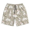thumbnail image 3 of Uemuo Rabbit And Flower Pattern Men's Swim Trunks Hawaiian Beach Bathing Suit Swimsuits Beach Quick-Dry Shorts with Pockets-, 3 of 9