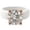 A-Elegance White, variant on Silicone Wedding Ring for Women 2.75CT Round Cut Solitaire Engagement Ring 5A CZ Hypoallergenic Pink Stackable Rubber Wedding Band Size 7